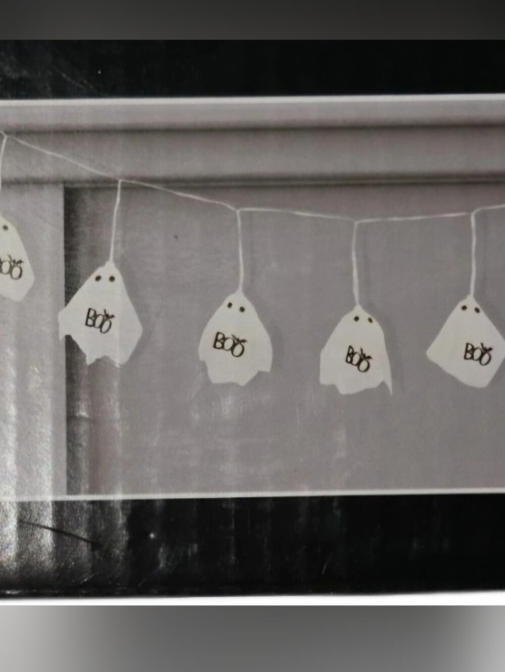 LED Boo Ghost Garland with Timer